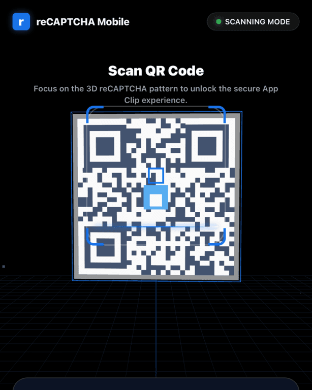 reCAPTCHA App Clip Experience
