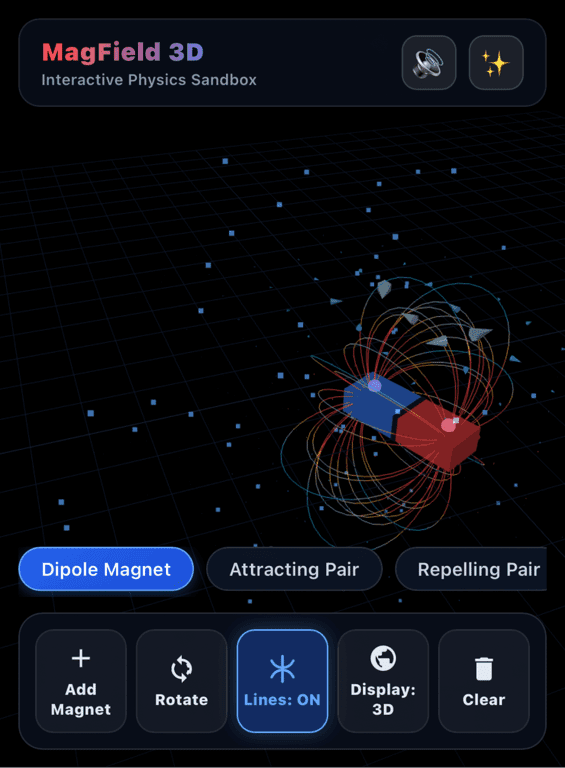3D Magnetic Field Visualizer
