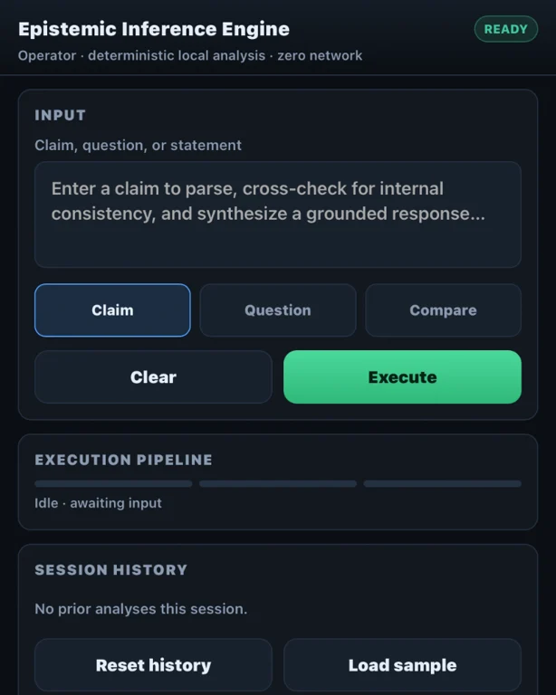 Epistemic Inference Engine
