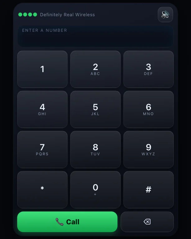 Fake Call Keypad