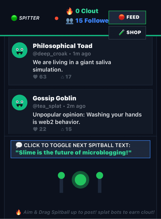 Spitter - Slime Social Media