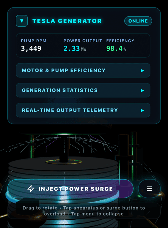 Tesla Pump & Generator