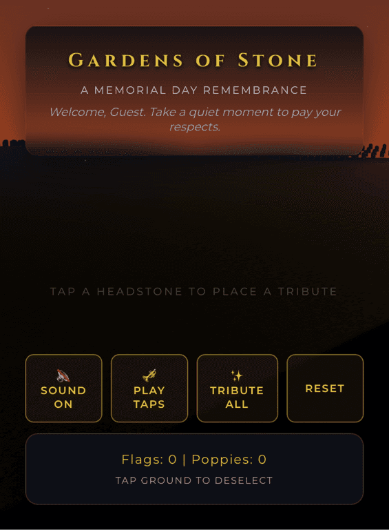 Memorial Day: Gardens of Stone