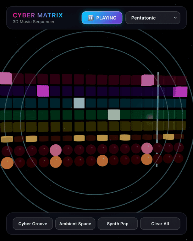 3D Music Creator Sequencer