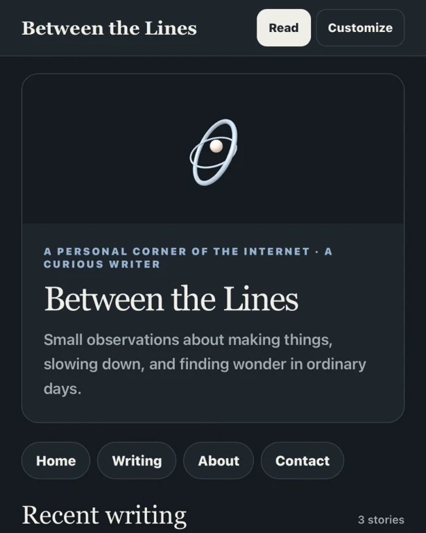 Between the Lines — Personal Blog