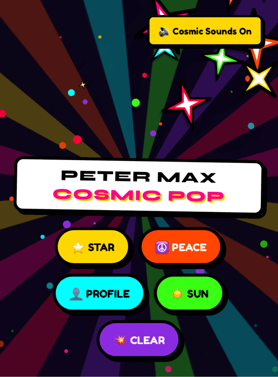 Cosmic Pop Art Canvas - Peter Max Tribute