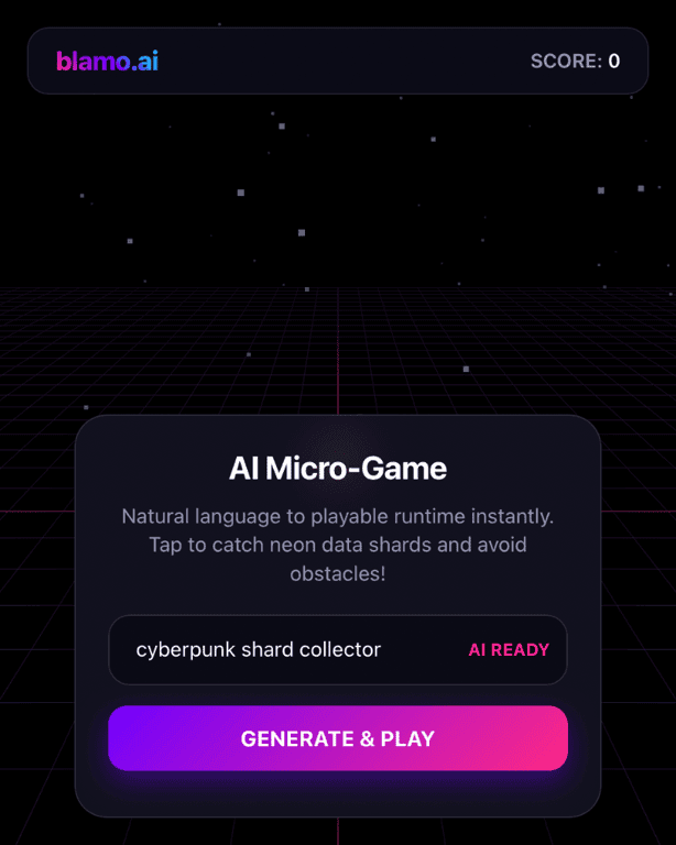 blamo.ai - Micro-Game Engine