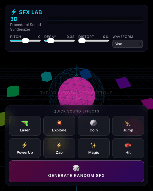 3D Sound Effects Generator & Visualizer
